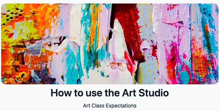 How to use the art studio