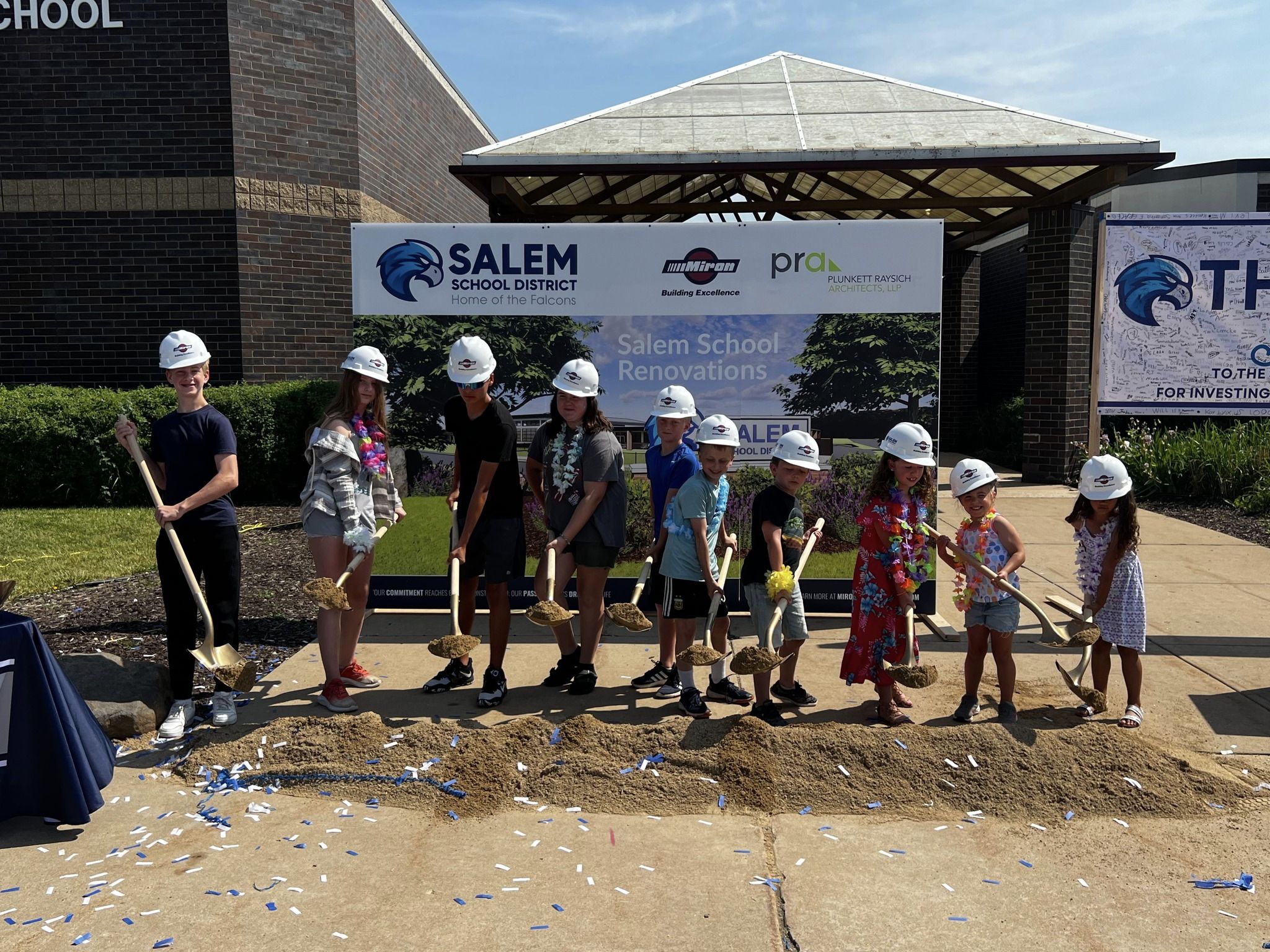 Kids at Groundbreaking Ceremony