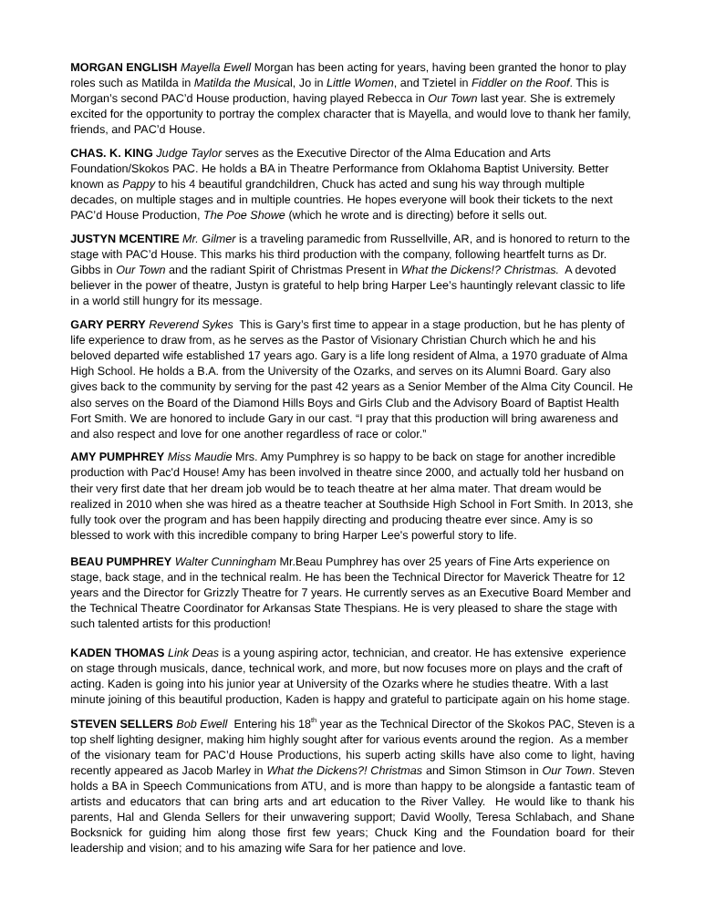 Cast Bios2