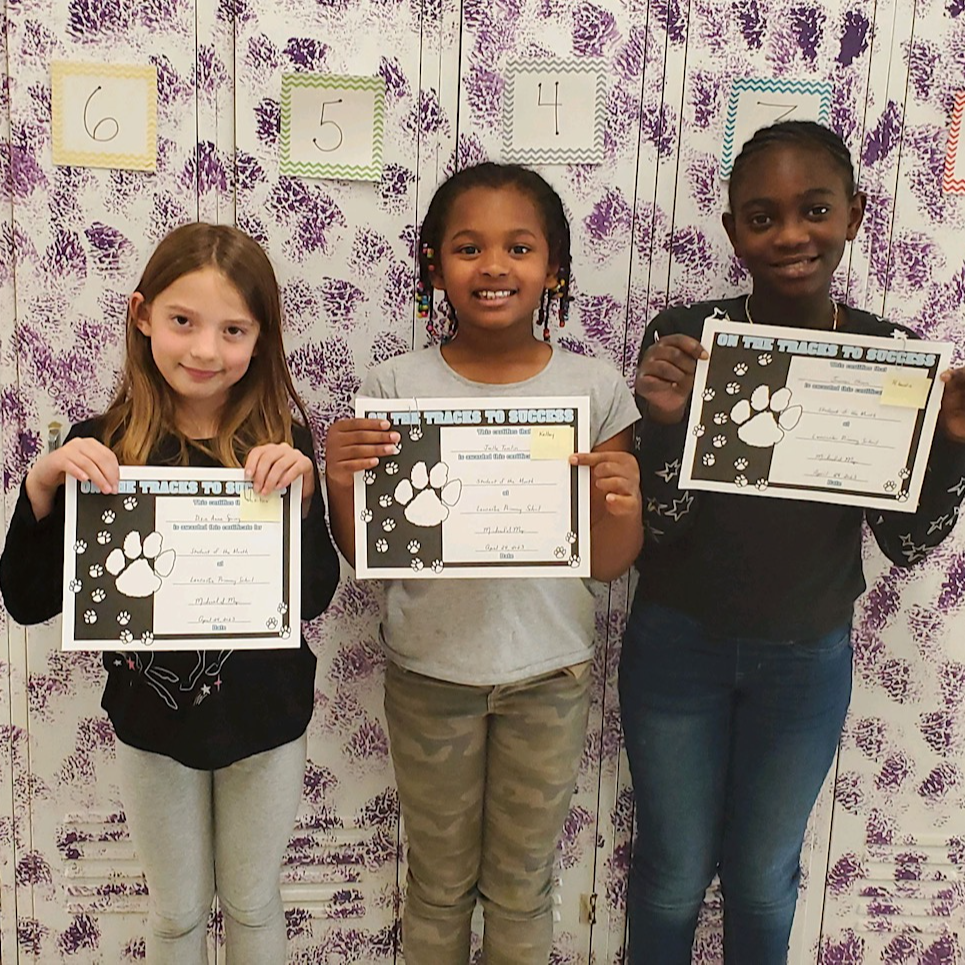 3rd grade students of the month for February