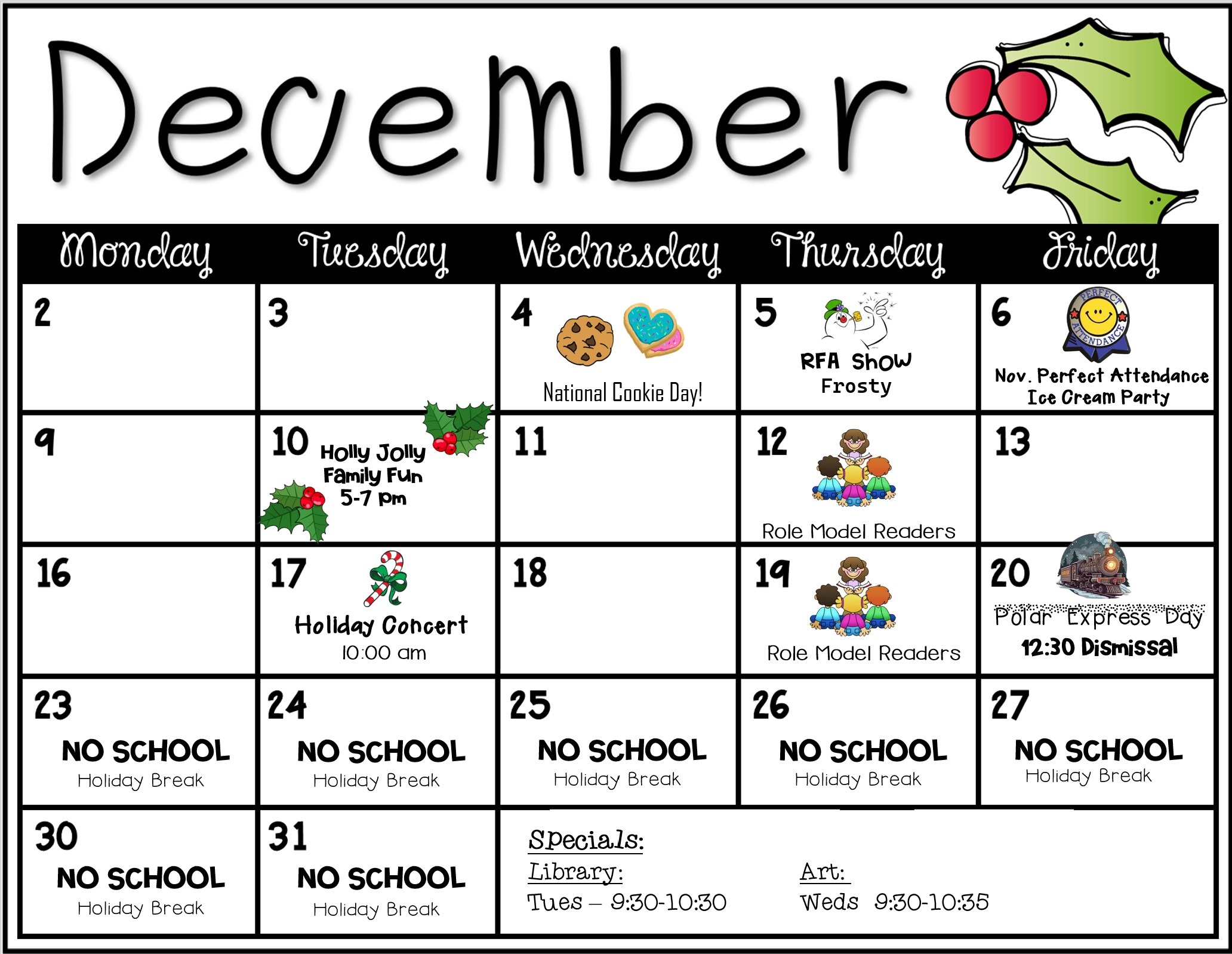 Calendar of the Month