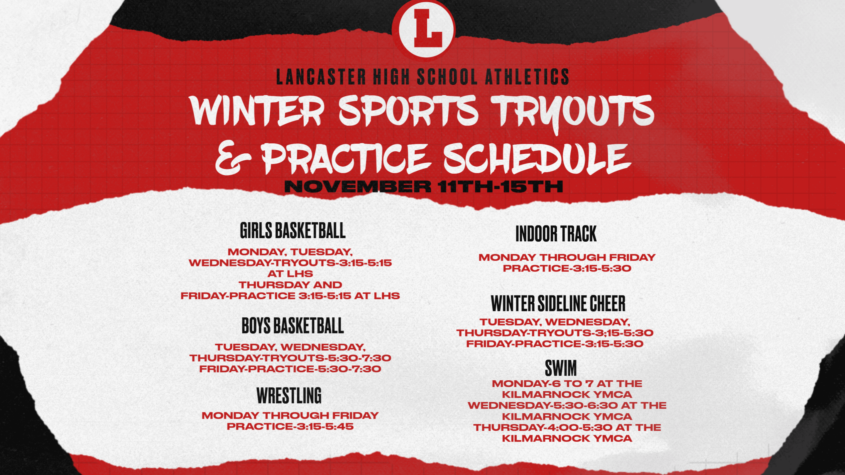 winter sports tryouts