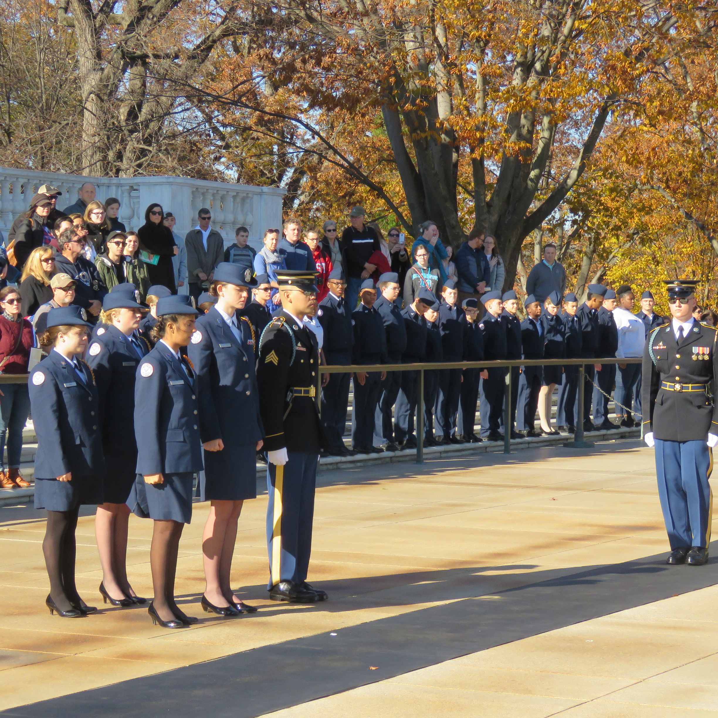 air force jrotc students in formation