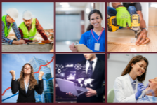 people working in different career paths