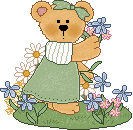 Bear with plants