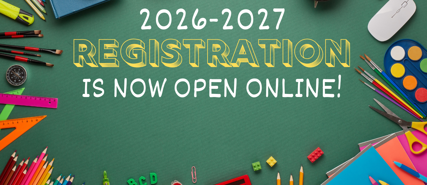 Registration is now open online 2026-2027