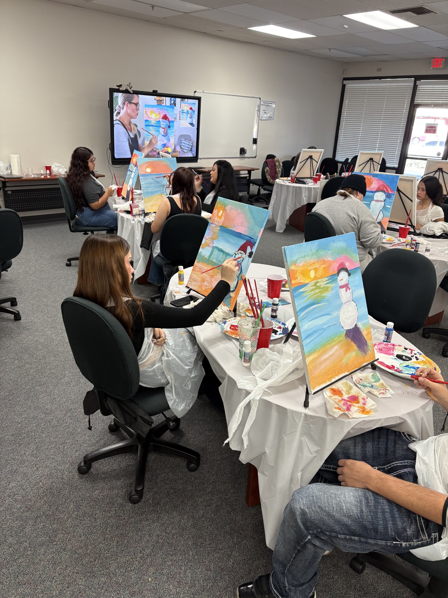 Students Painting Session