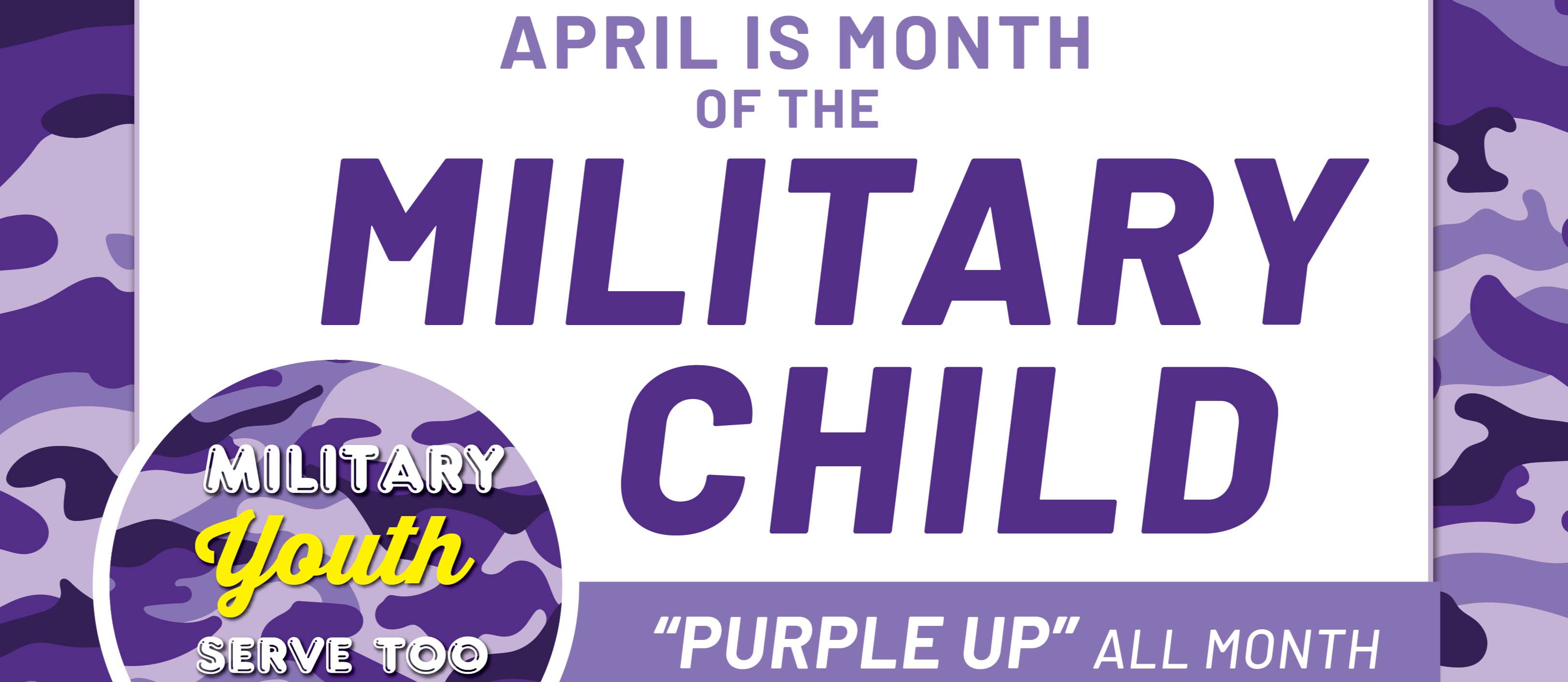 military child month april.  April 15 wear purple