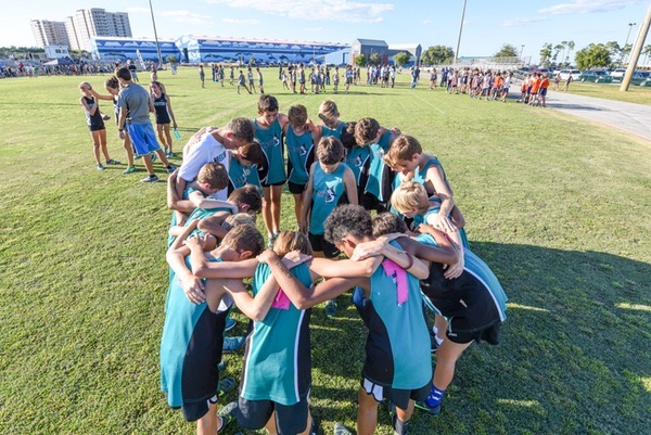 Cross Country team preparing for competition