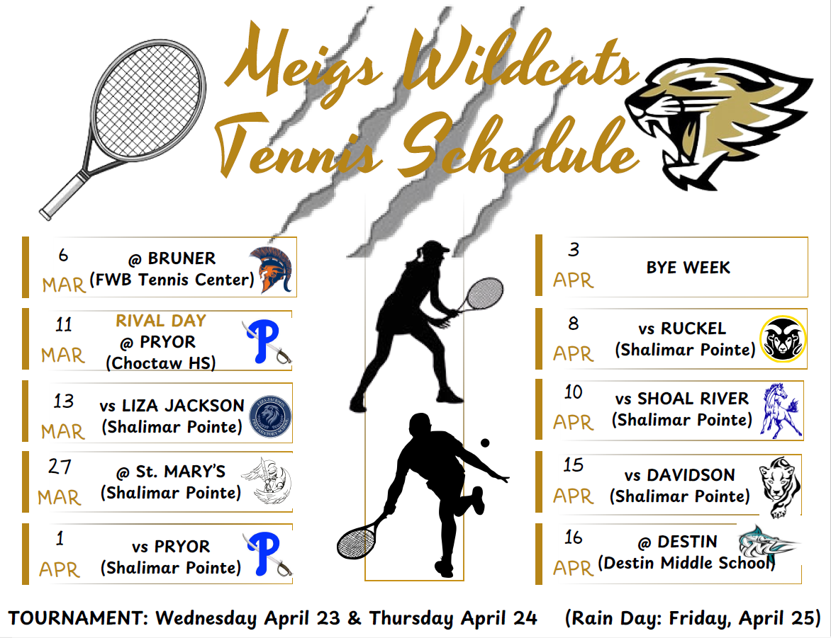 Tennis Schedule 2025