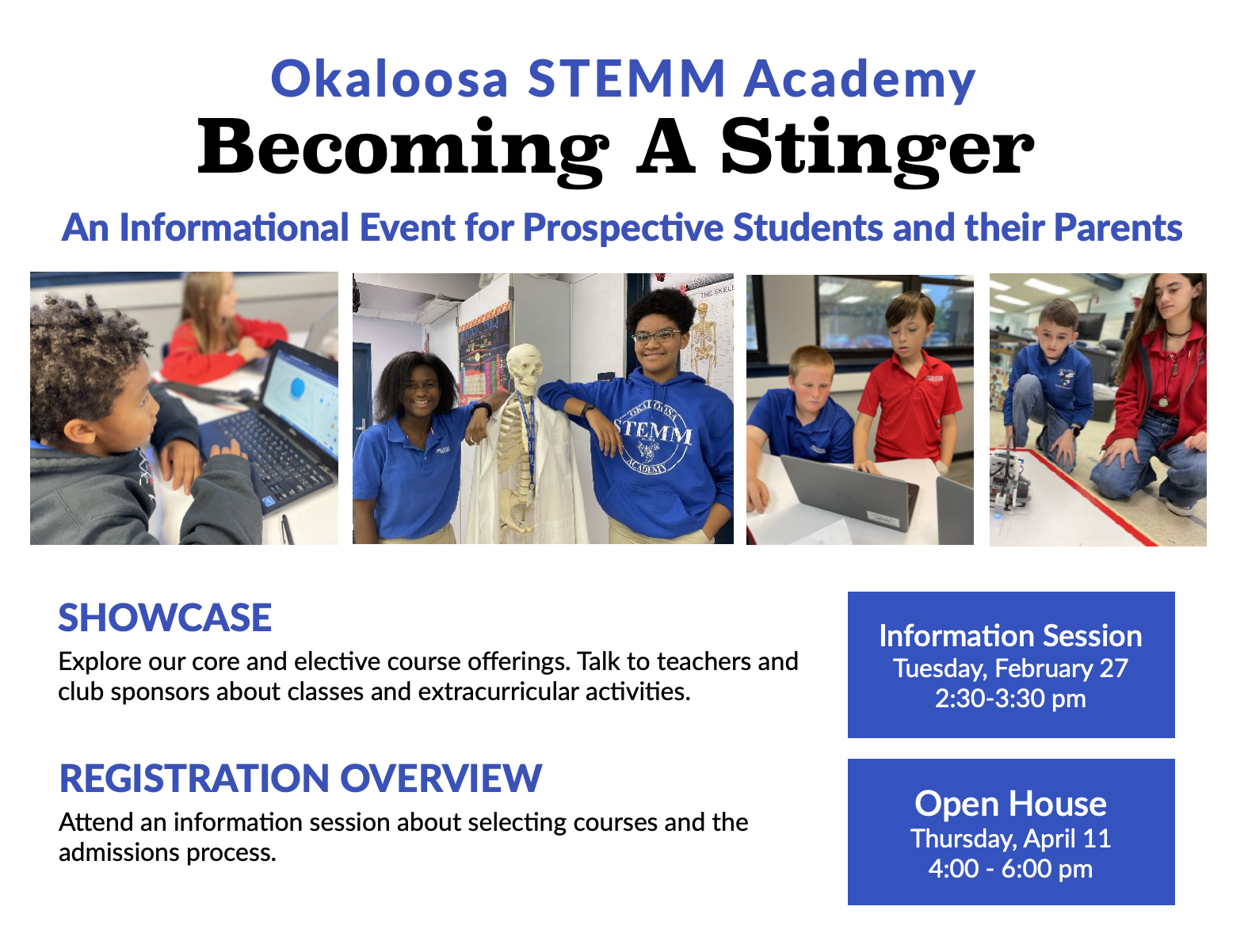 Becoming A Stinger Information Session February 27 from 2:30 until 3:30