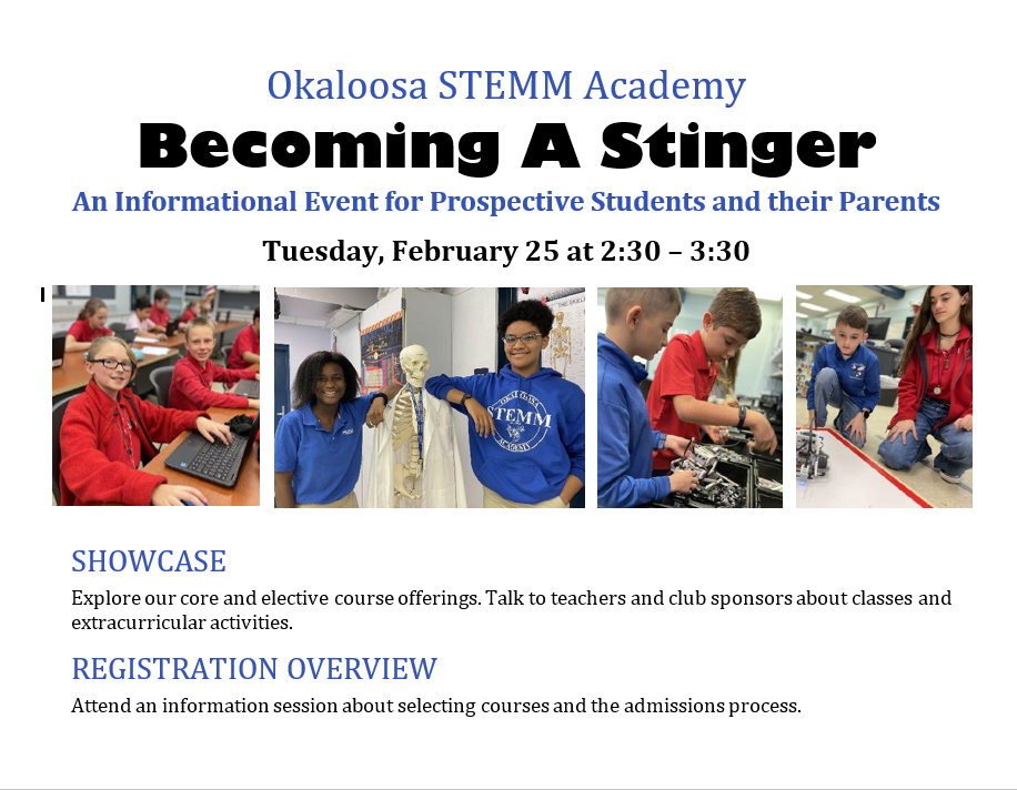 Becoming A Stinger Information Session February 27 from 2:30 until 3:30