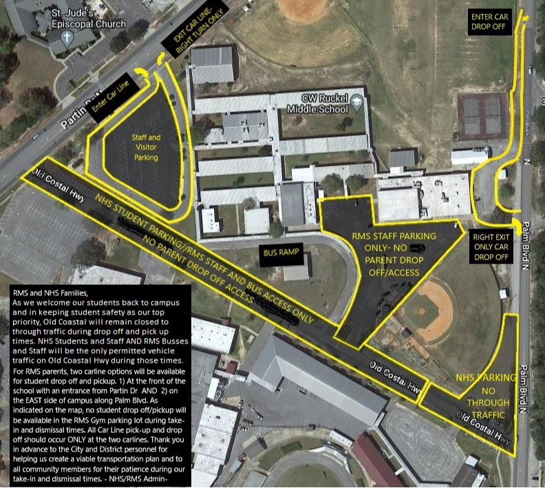 Campus drop off map