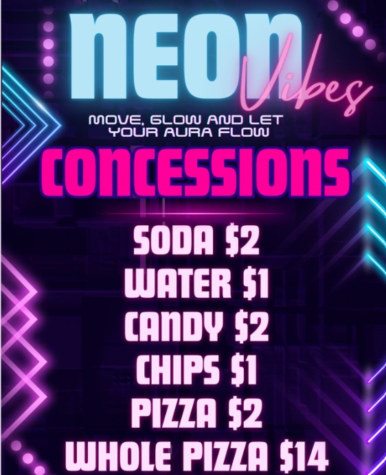 Dance Menu with Prices