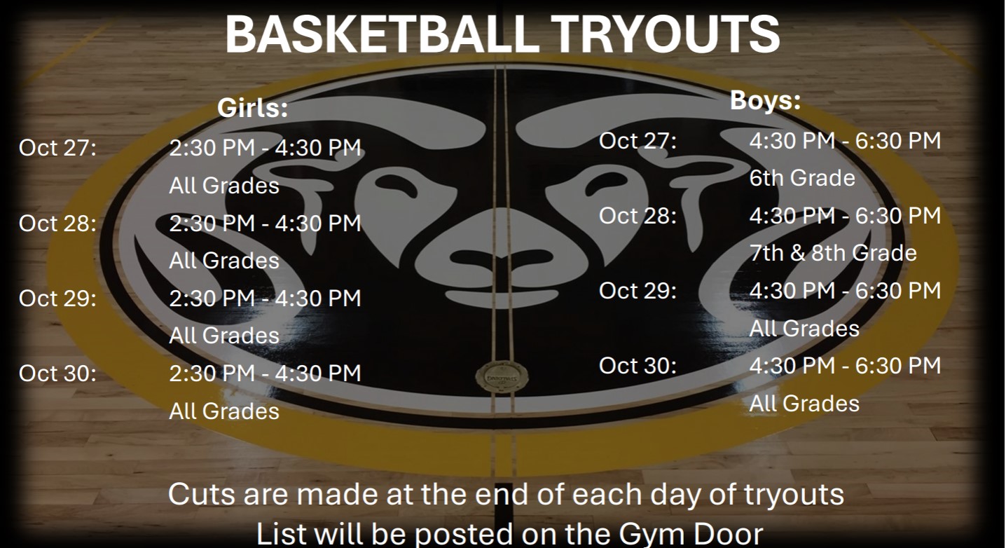 Basketball Tryout dates