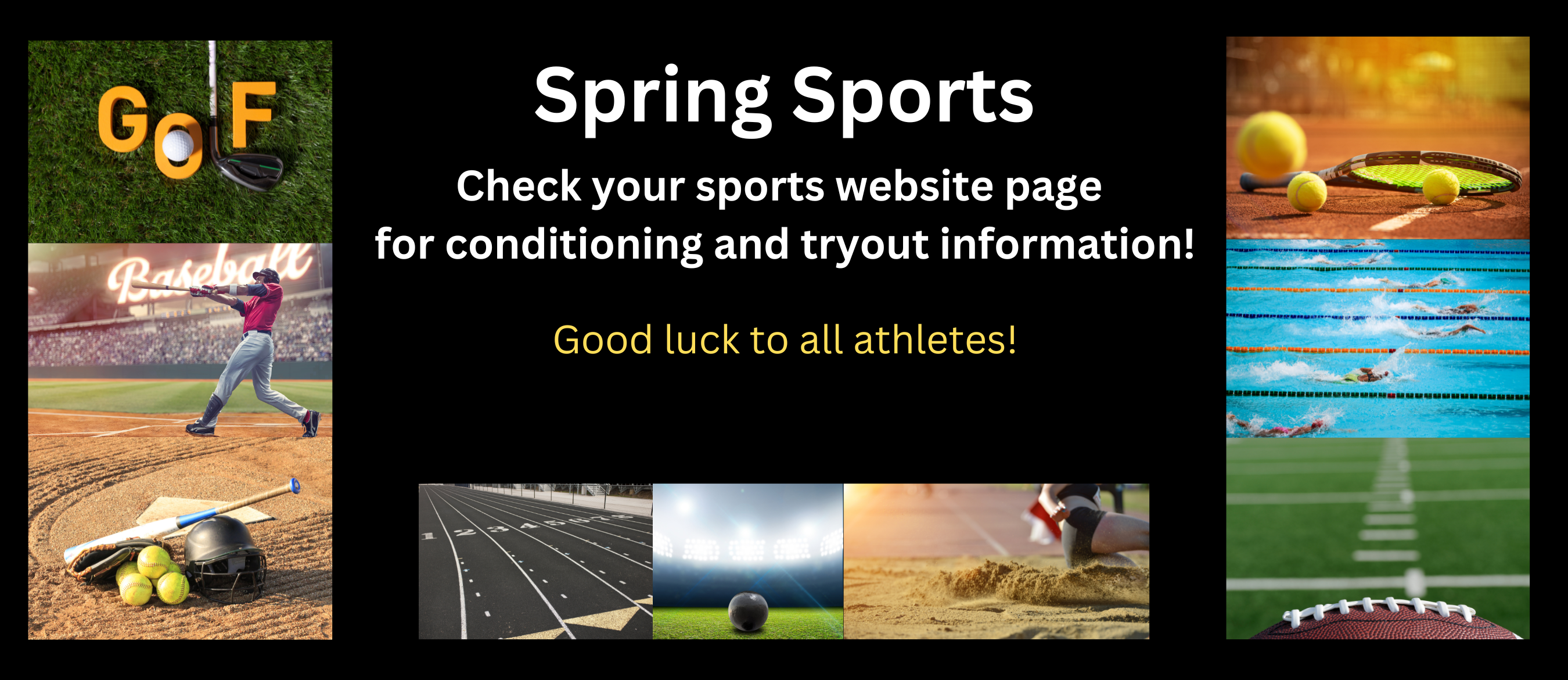 spring sports reminder