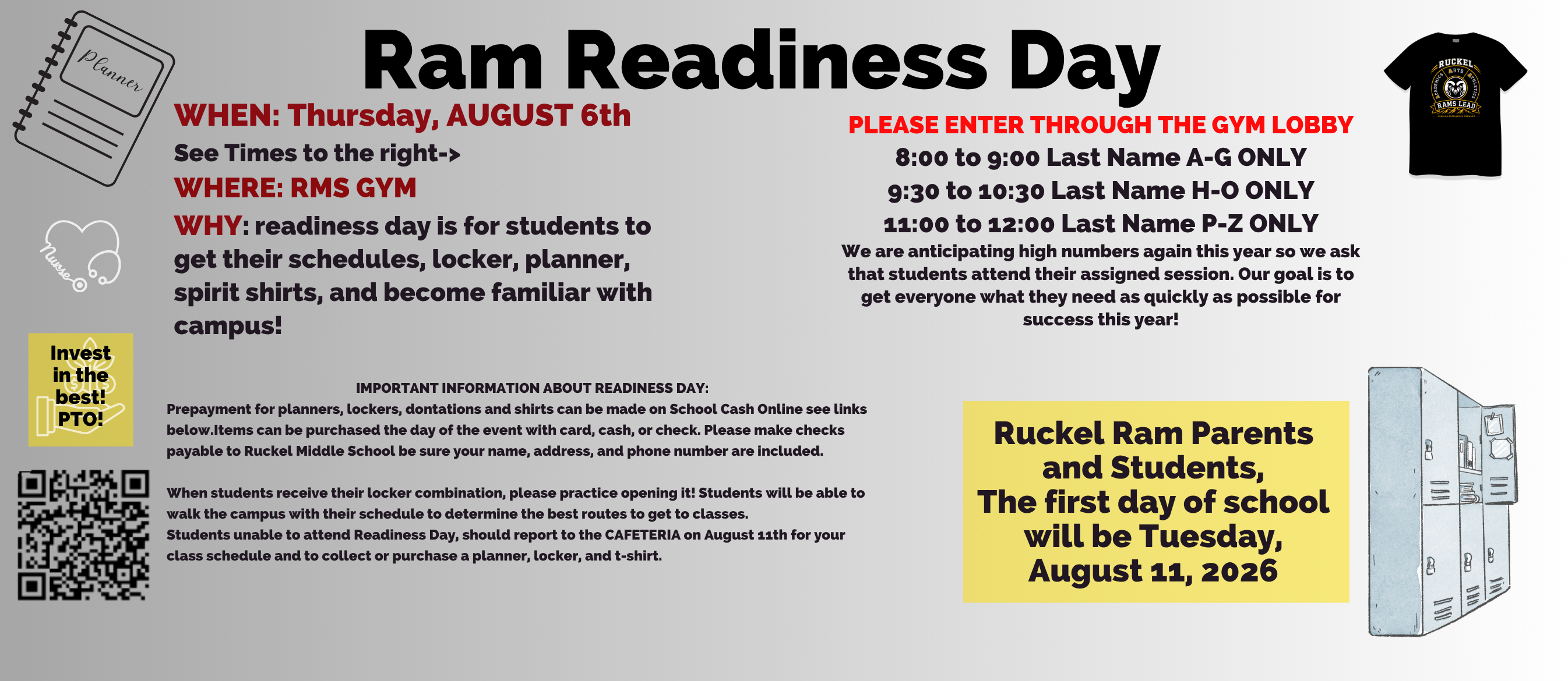 Readiness Day information and links for pre-purchase.