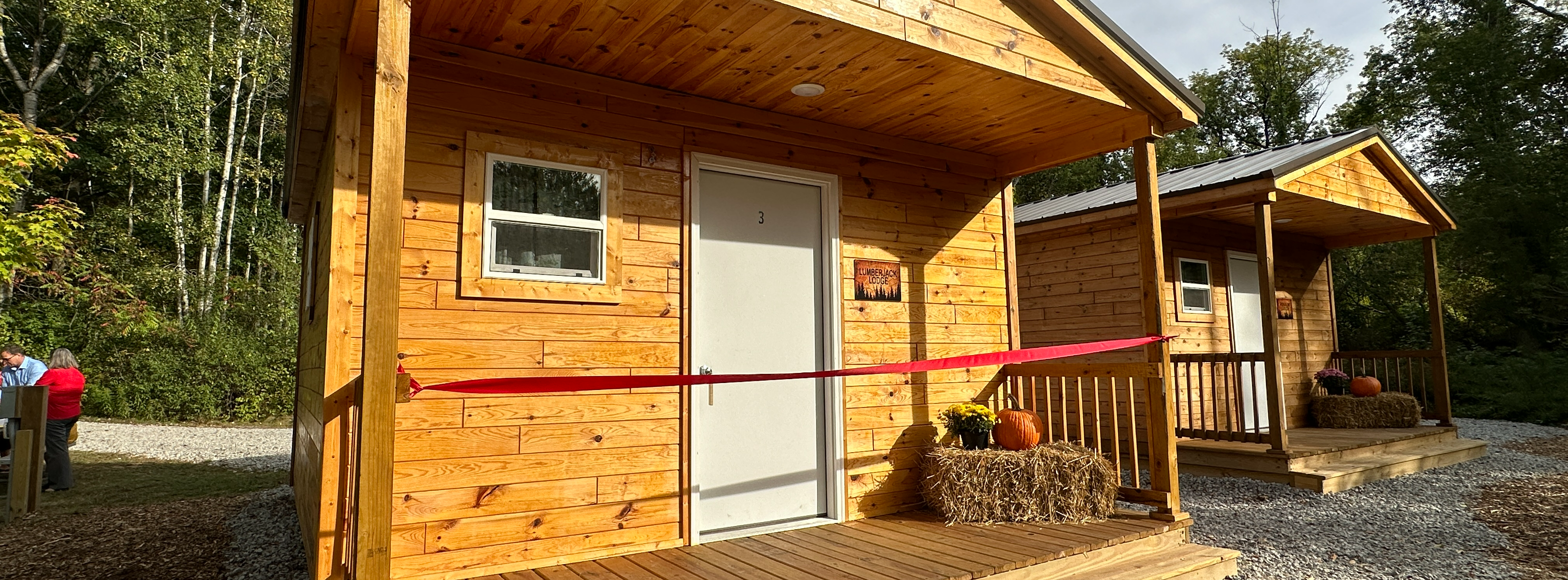 Construction Trade Students build Cabins for Gladwin City Parks.