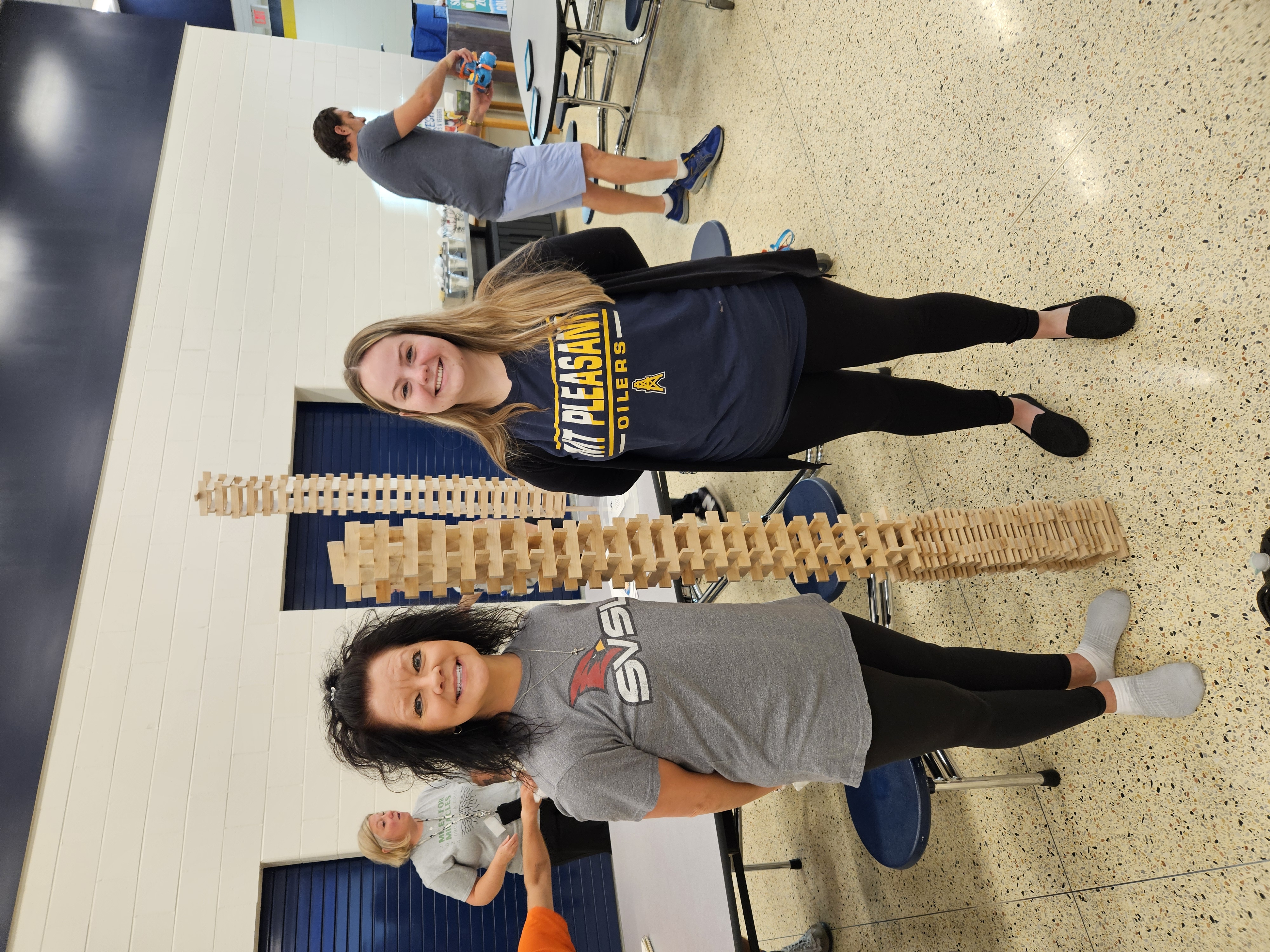 Students at local schools  enjoy Jenga