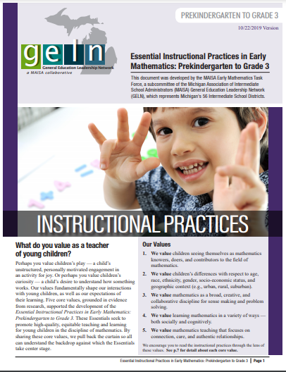 Essential Instructional Practices in Early Mathematics