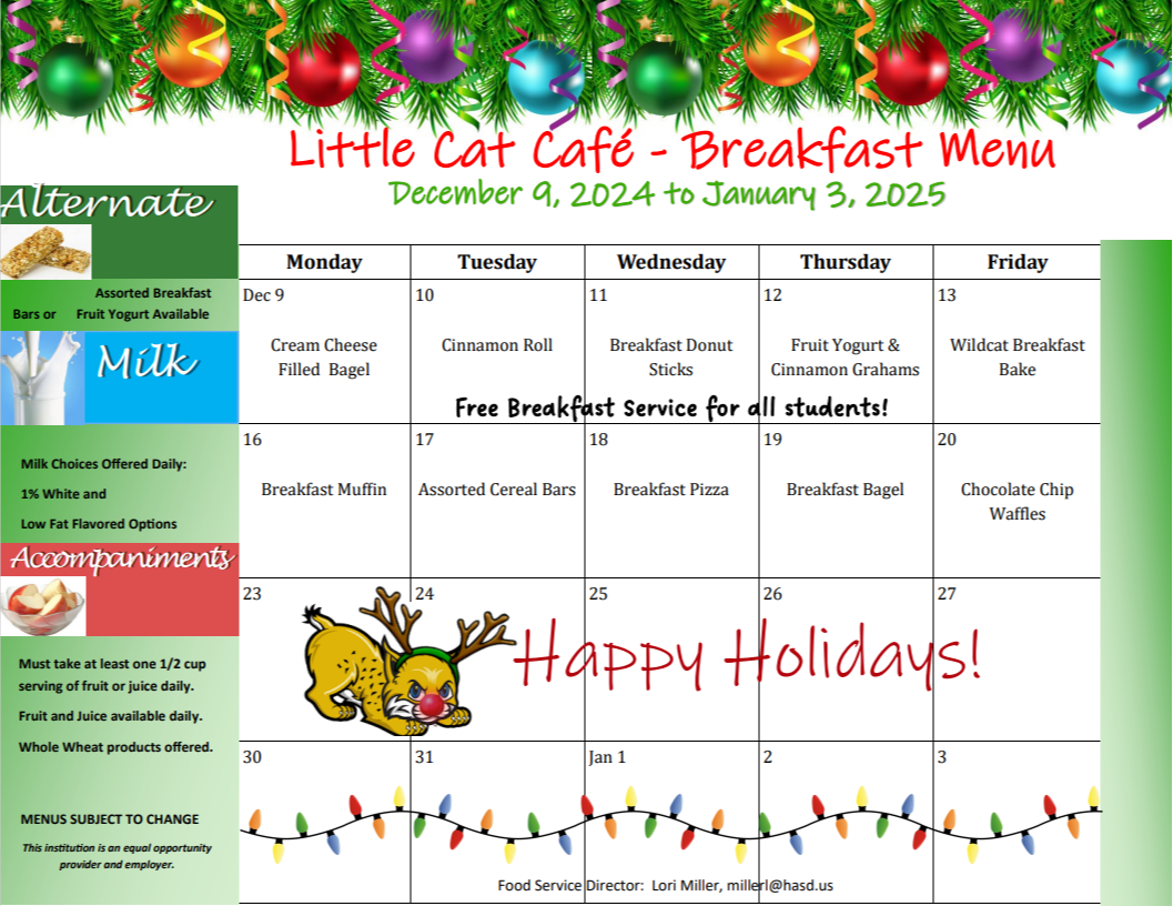 Little Cat Breakfast Menu