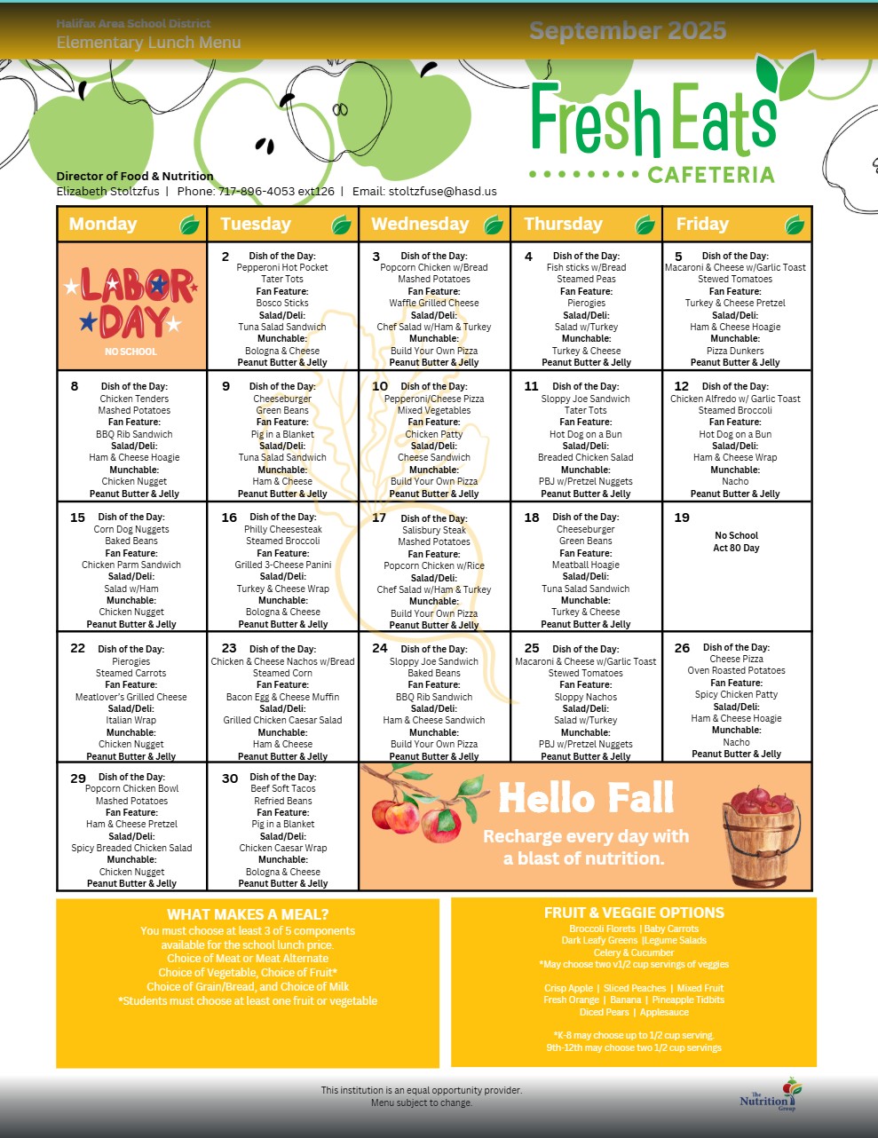 Sept Elem Lunch