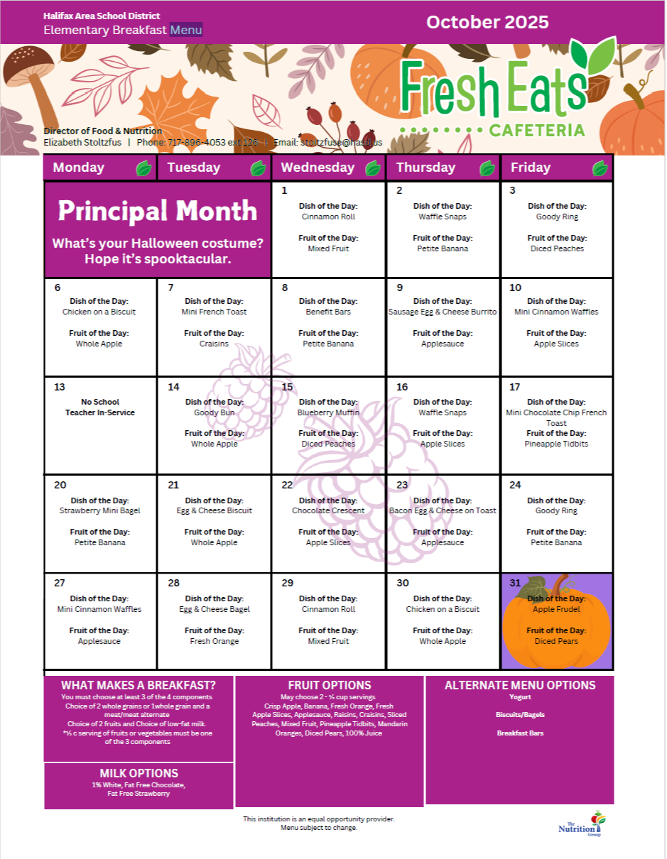Oct Little Cat Breakfast Menu