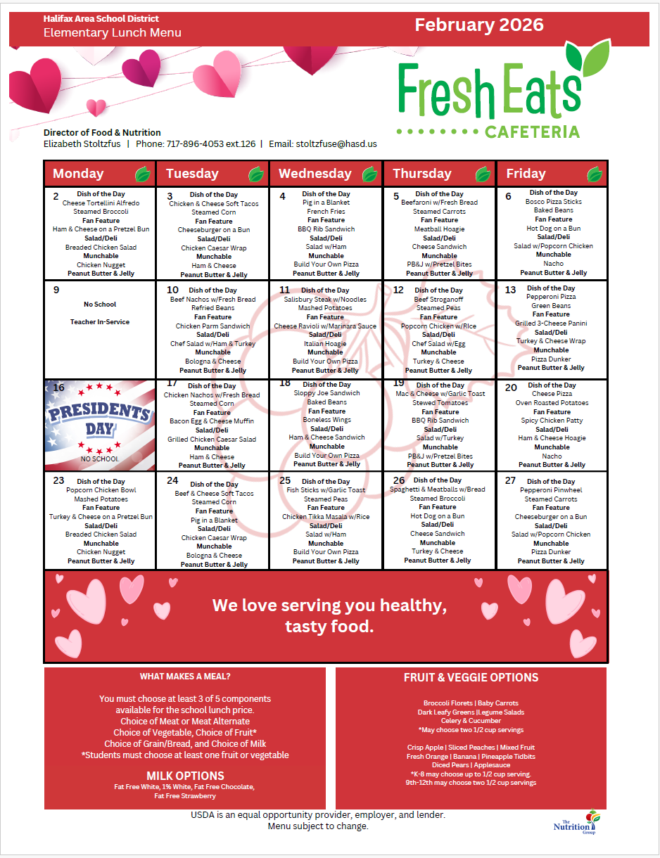 Little Cat February 2026 Lunch