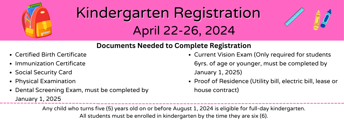 Kindergarten Registration this week