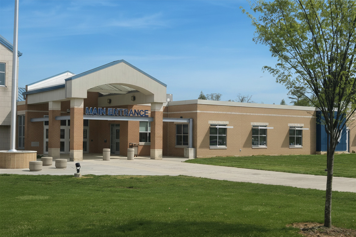 front of building