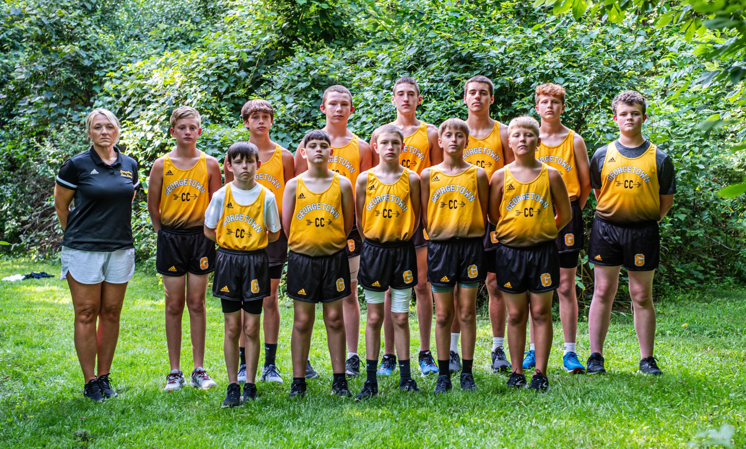 Boys Junior High Cross Country Team Photo