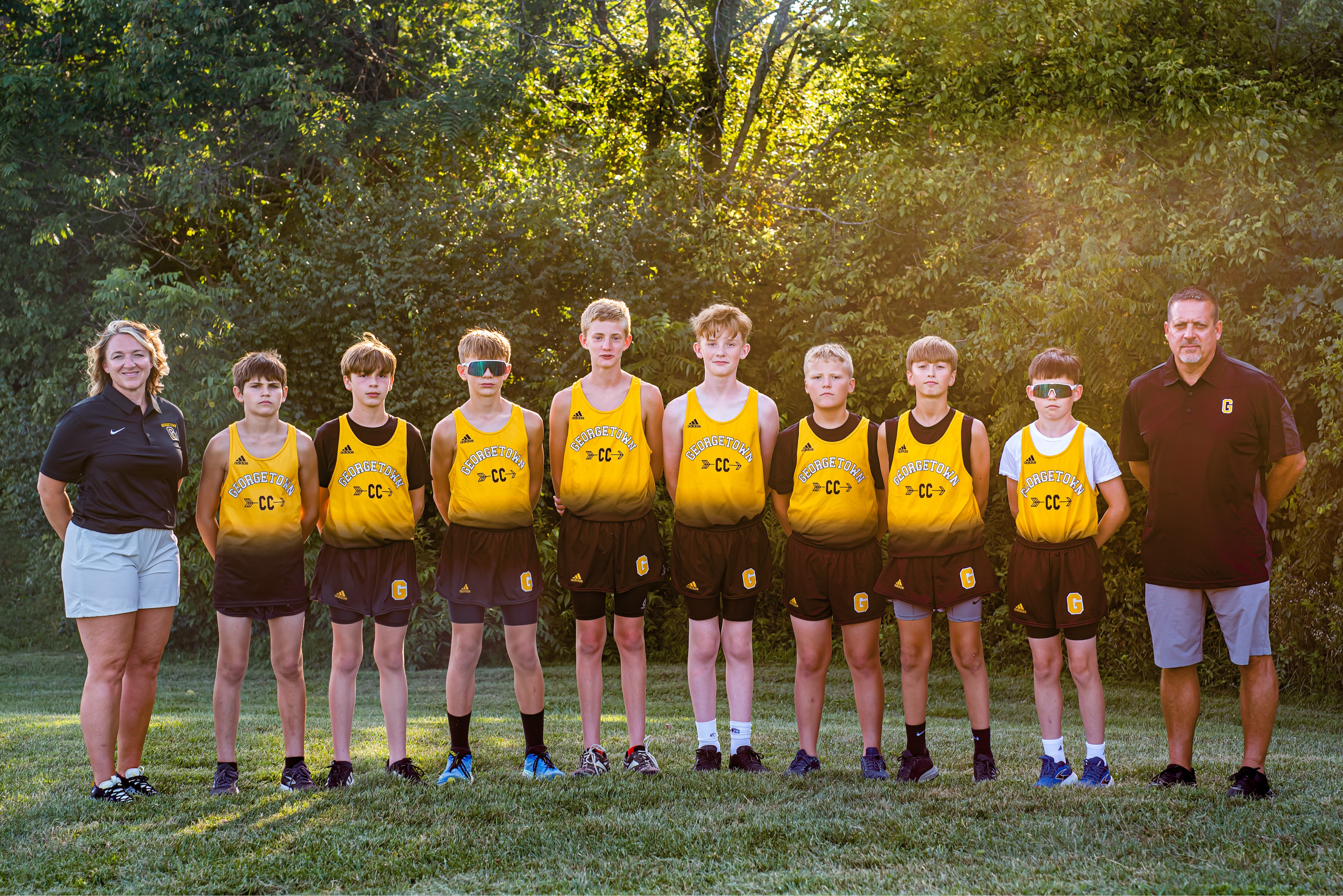 Boys Junior High Cross Country Team Photo