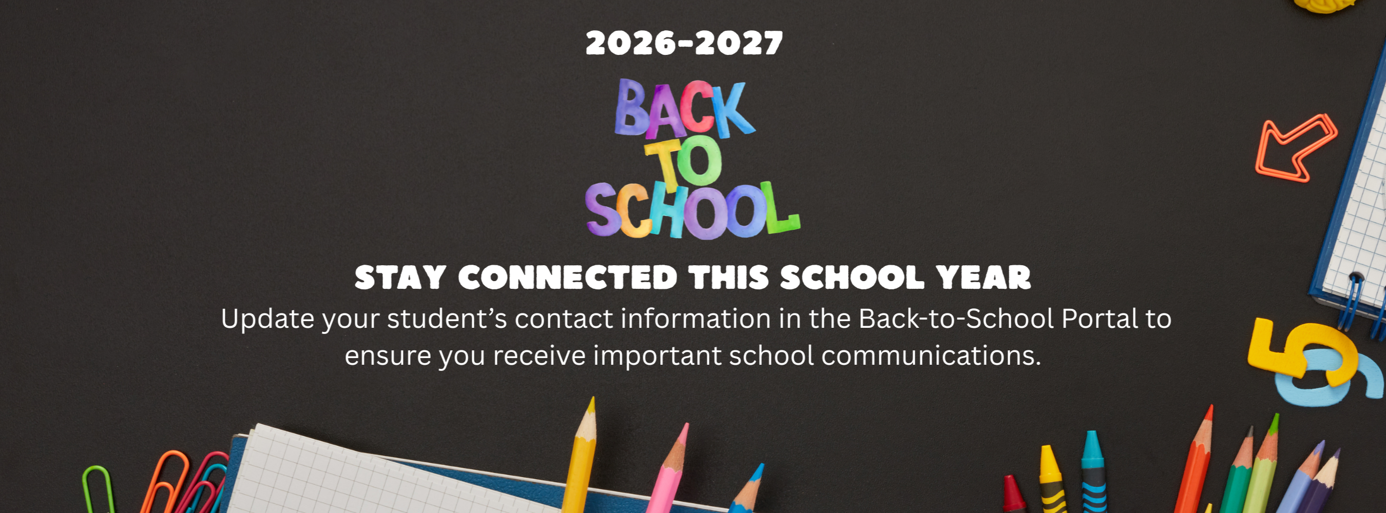 2026-2027 Back to School banner