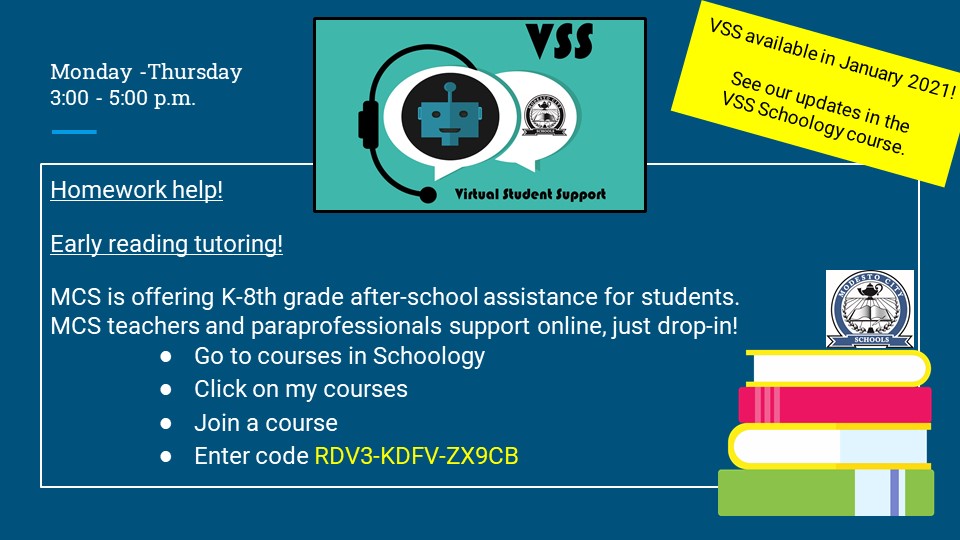 Virtual Student Support flyer - English