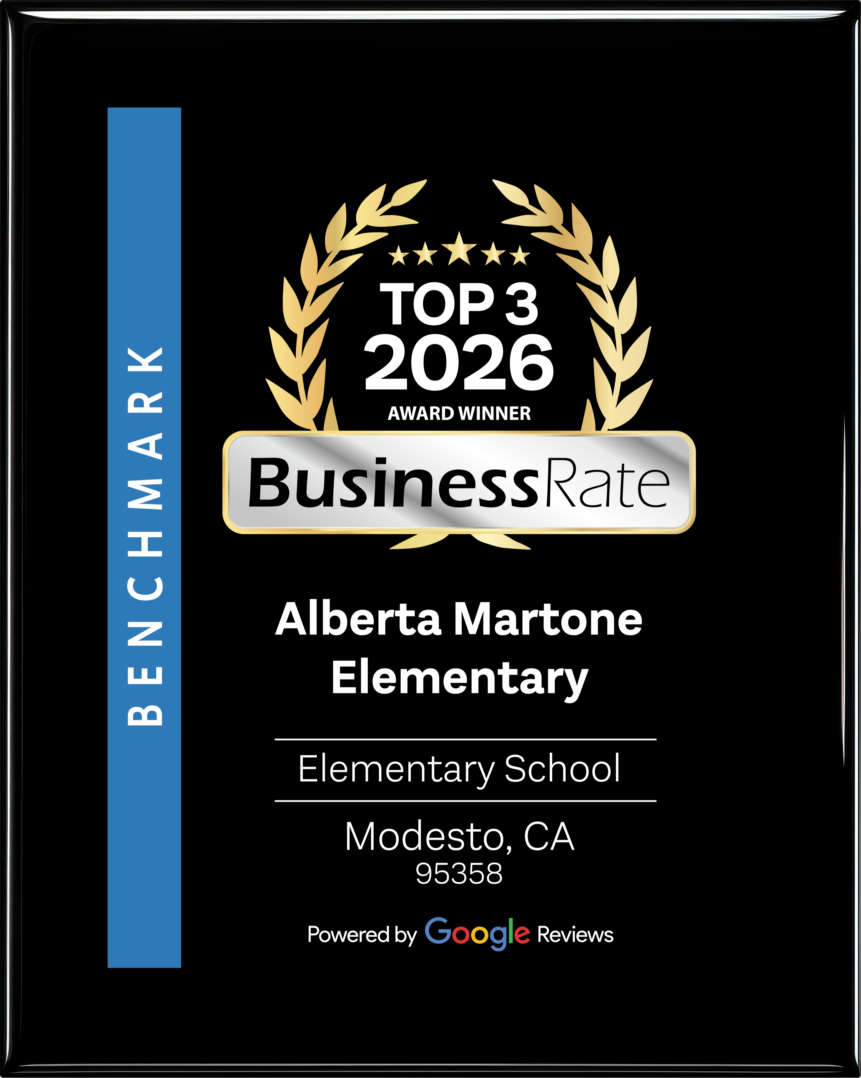 Martone is rated  in the Top 3 Elementary Schools in Modesto.