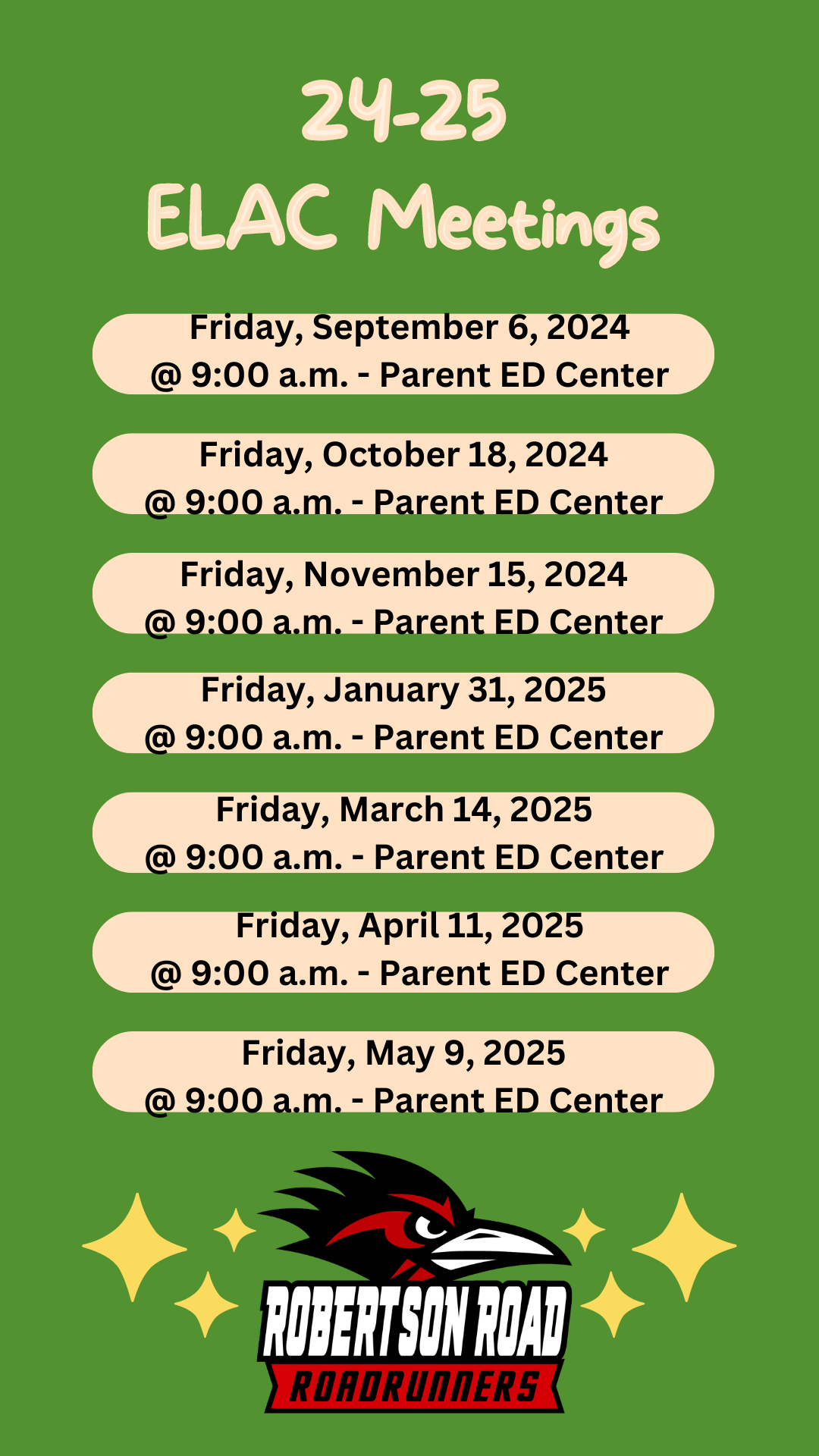 ELAC MEETINGS 