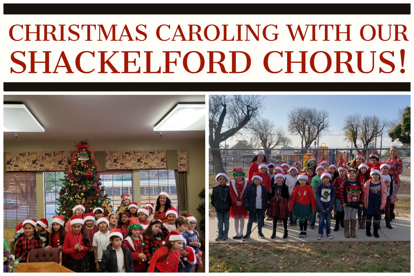Christmas Caroling with out Shackelford Chorus!