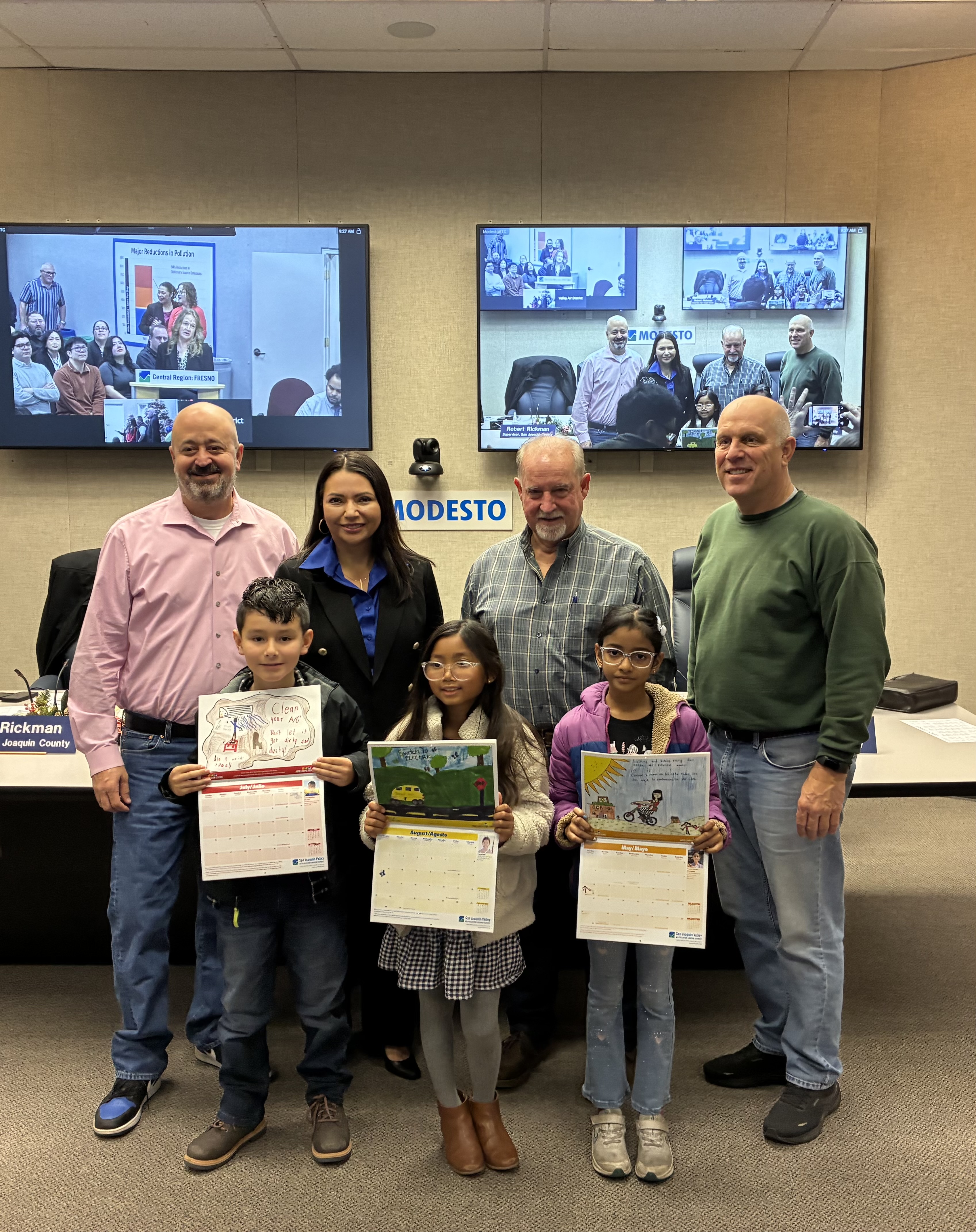 Carlos and Vivien were recognized at the San Joaquin Valley Air Pollution Control District December board meeting, along with the other winners across the valley
