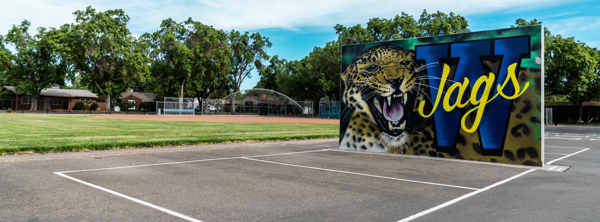 Wilson Jaguars mural on blacktop