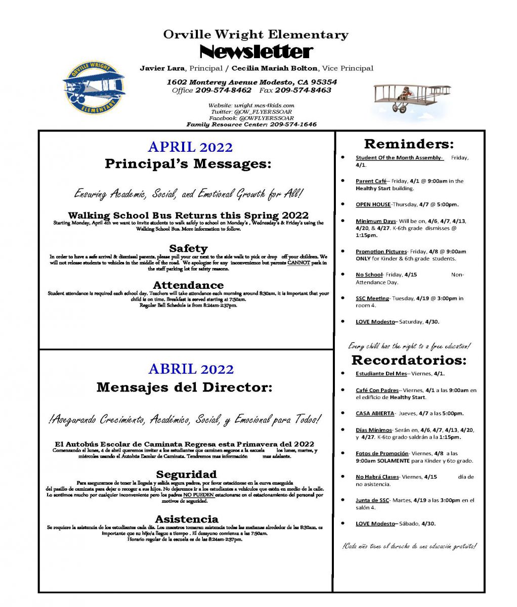 April 2022 Newsletter