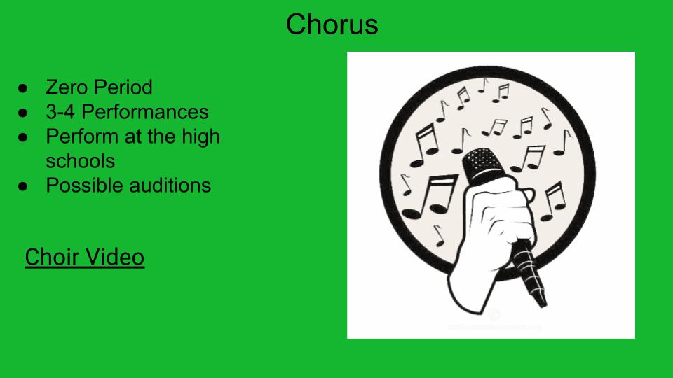 Band and Chorus Slide 2