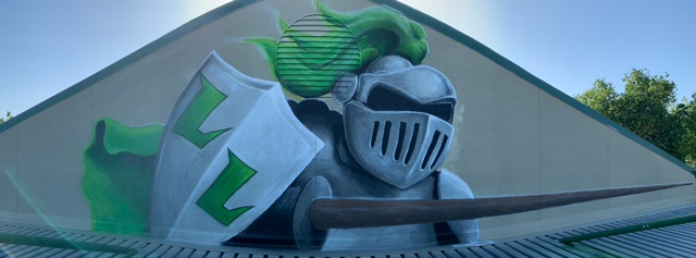 Lancer mascot mural