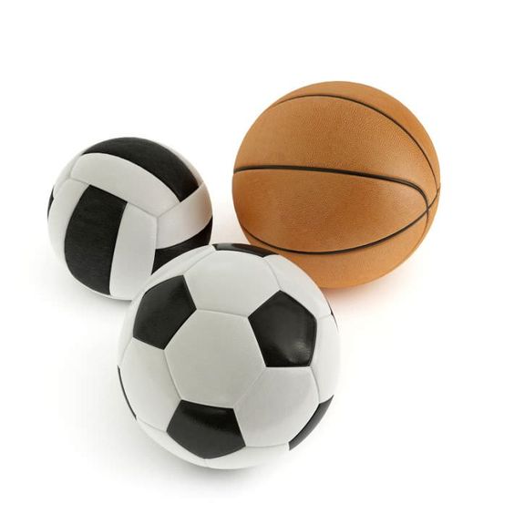 volleyball, basketball, soccer ball photo