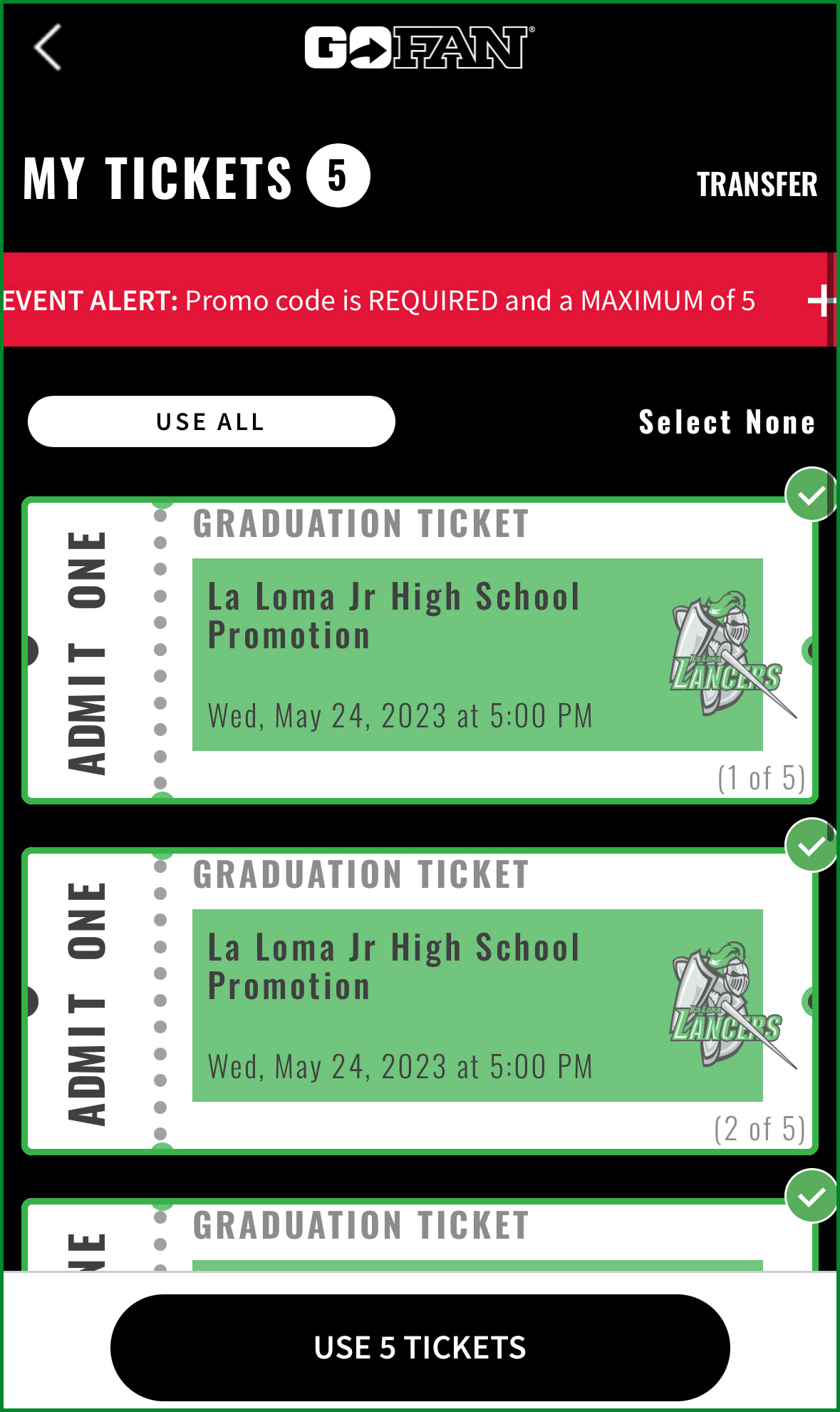 La Loma Graduation Ticket - How To - Screenshot 08