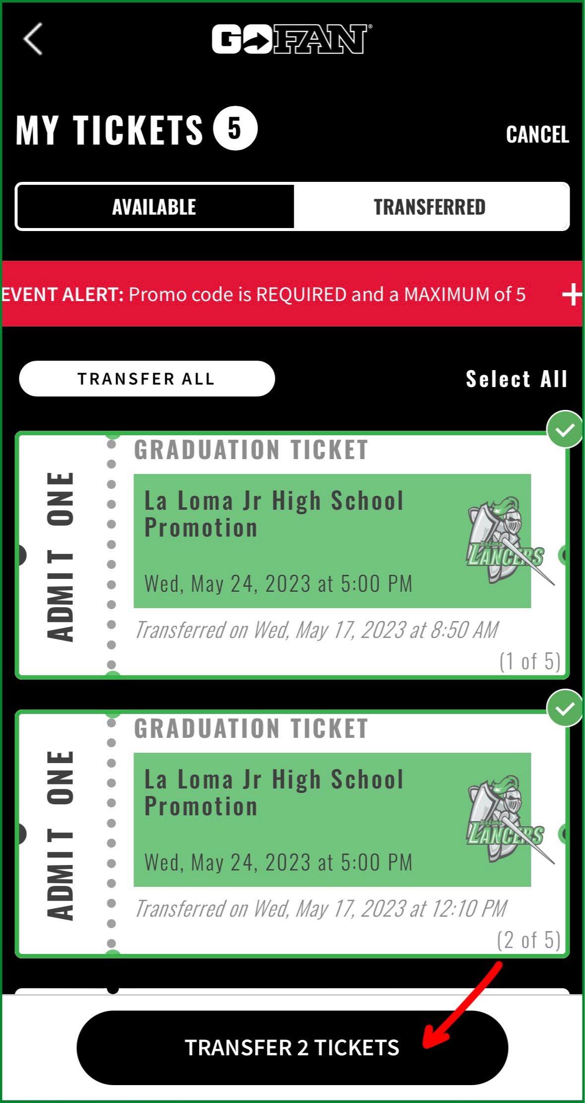 La Loma Graduation Ticket - How To - Screenshot 10