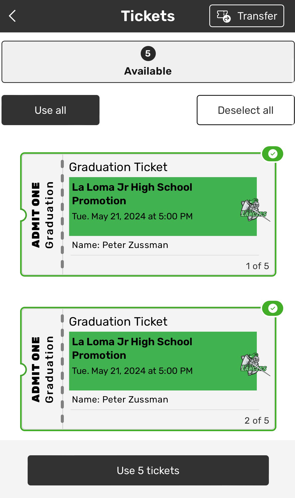 La Loma Graduation Ticket - How To - Screenshot 08