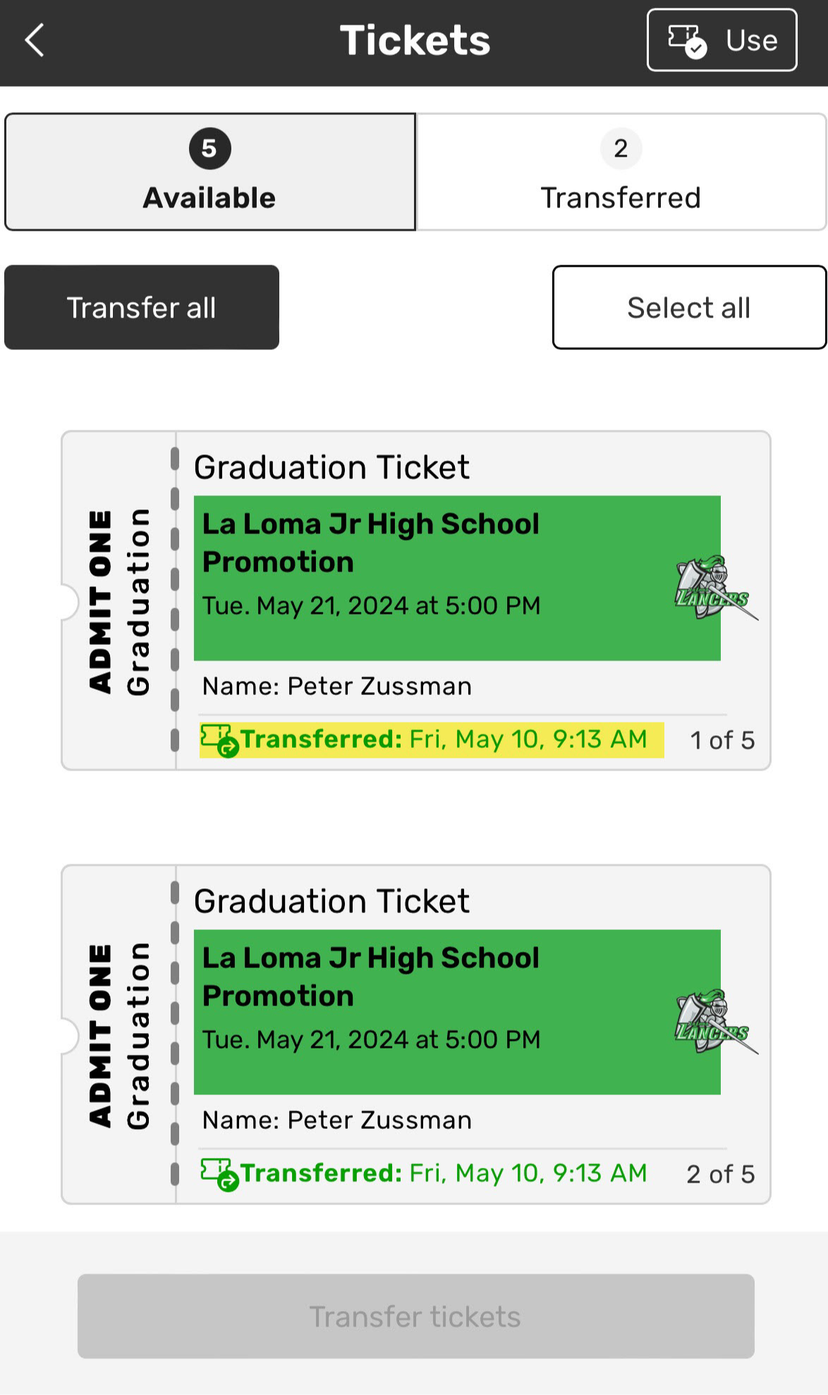 La Loma Graduation Ticket - How To - Screenshot 12