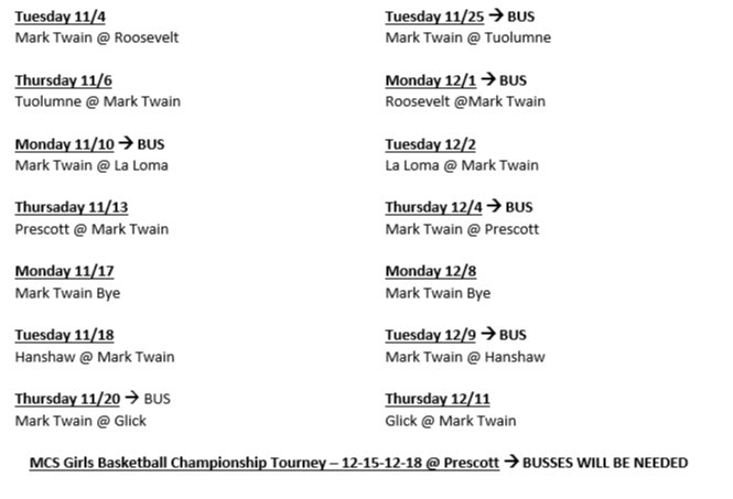 girls vb & boys soc schedule