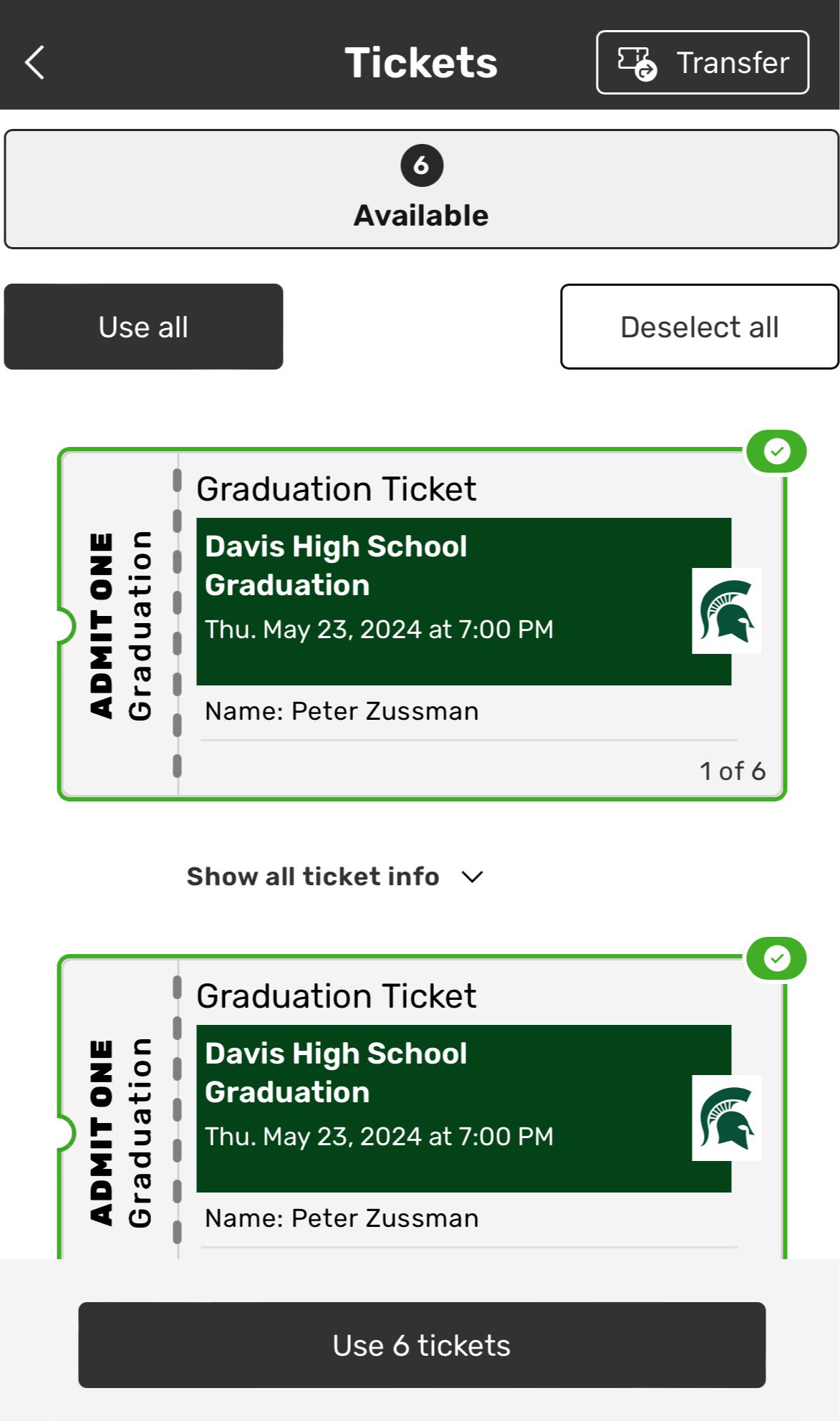 Davis Go Fan Graduation Ticket Instructions - 08