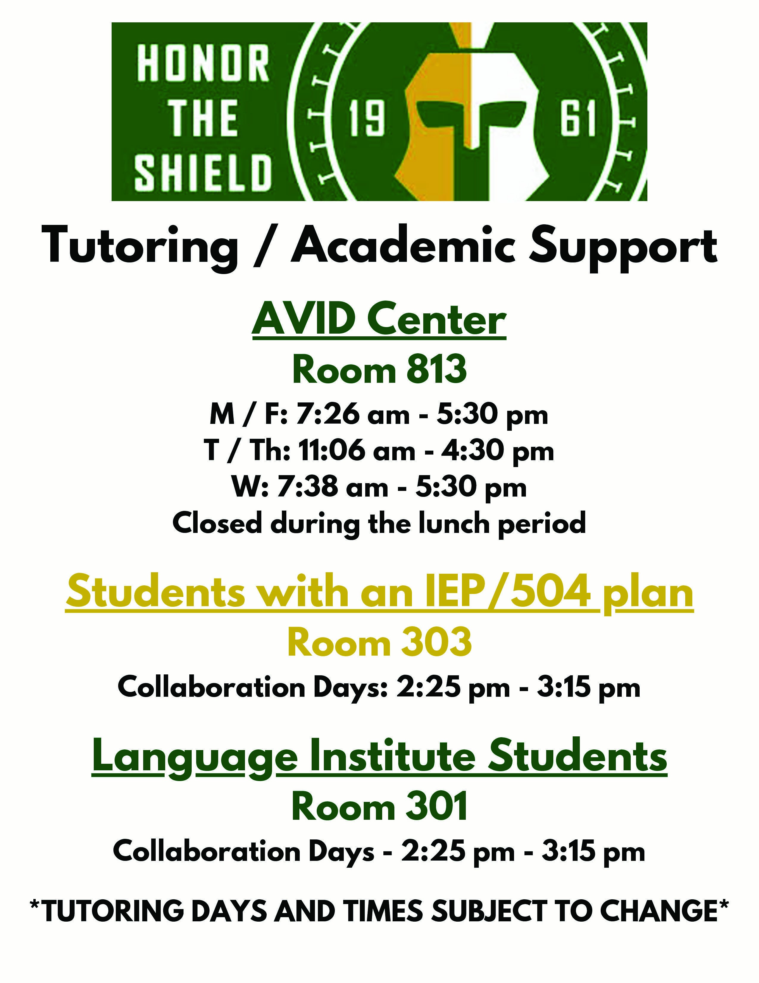 Tutoring Hours